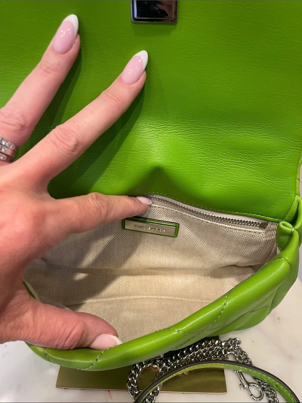 Tory Burch bright lime